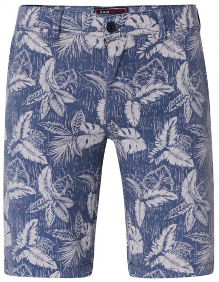 Kam Jeans 340 Dress Shorts Denim Blue - Rövidnadrág - Nagyméretű Rövidnadrág W40-W60