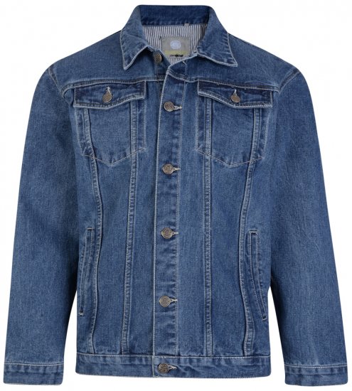 Kam Jeans Western Denim Jacket Blue - Kabátok - Nagyméretű Kabátok - 2XL-8XL