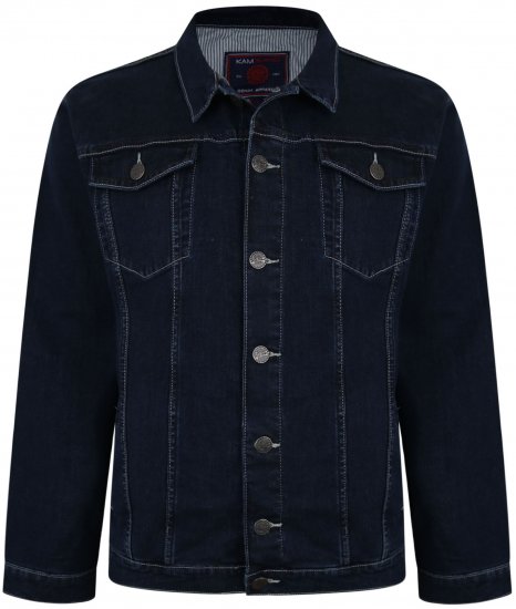 Kam Jeans 405 Western Denim Jacket Indigo - Kabátok - Nagyméretű Kabátok - 2XL-8XL