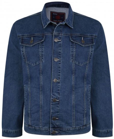 Kam Jeans 405 Western Denim Jacket Stonewash - Kabátok - Nagyméretű Kabátok - 2XL-8XL
