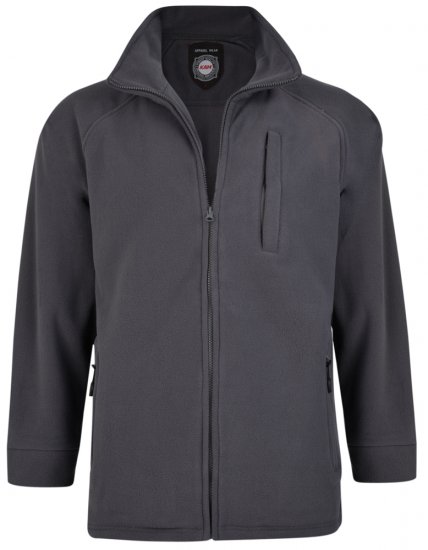 Kam Jeans 437 Fleece Jacket Charcoal - Pulóverek & kapucnis pulóverek - Pulóverek & Kapucnis pulóver 2XL-12XL