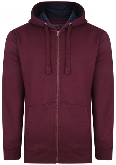Kam Jeans Hoodie Burgundy - Pulóverek & kapucnis pulóverek - Pulóverek & Kapucnis pulóver 2XL-12XL