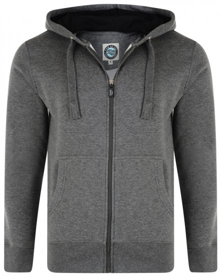 Kam Jeans Hoodie Charcoal TALL SIZES - FÉRFIRUHÁZAT MT-6XLT - TALL-méretek