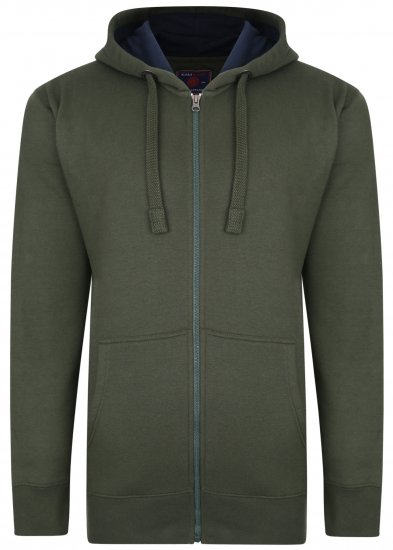 Kam Jeans Hoodie Olive Green - Pulóverek & kapucnis pulóverek - Pulóverek & Kapucnis pulóver 2XL-12XL