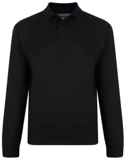 Kam Jeans Collar Sweatshirt Black - Pulóverek & kapucnis pulóverek - Pulóverek & Kapucnis pulóver 2XL-12XL