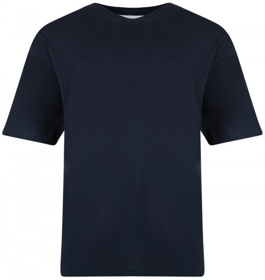 Kam Jeans V-neck T-shirt Navy - Pólók - Nagyméretű pólók - 2XL-14XL