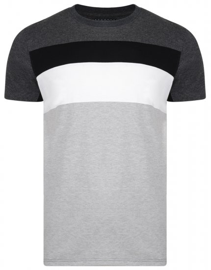 Kam Jeans 5231 Cut and Sew T-shirt Grey - Pólók - Nagyméretű pólók - 2XL-14XL