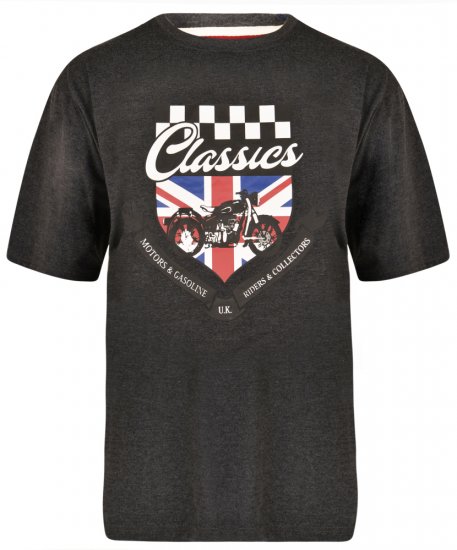 Kam Jeans 5280 T-shirt Charcoal - Pólók - Nagyméretű pólók - 2XL-14XL