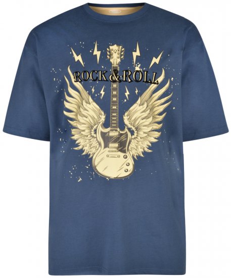 Kam Jeans 5283 T-shirt Navy - Pólók - Nagyméretű pólók - 2XL-14XL