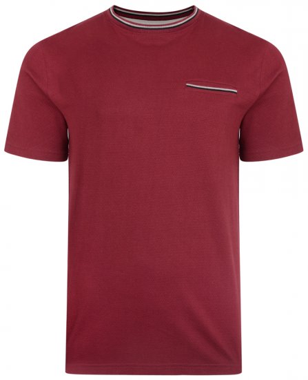 Kam Jeans 5285 T-shirt Burgundy - Pólók - Nagyméretű pólók - 2XL-14XL