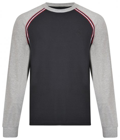 Kam Jeans 5288 Long Sleeve T-shirt Black - Pólók - Nagyméretű pólók - 2XL-14XL