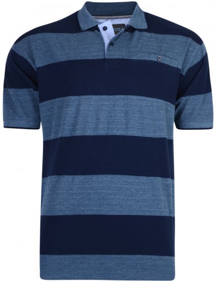 Kam Jeans 5292 Polo Denim Blue - Pólóingek - Galléros Pólók 2XL-8XL - Pólóingek 2XL-8XL