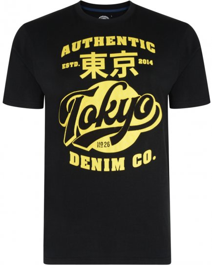 Kam Jeans 5296 T-shirt Black - Pólók - Nagyméretű pólók - 2XL-14XL