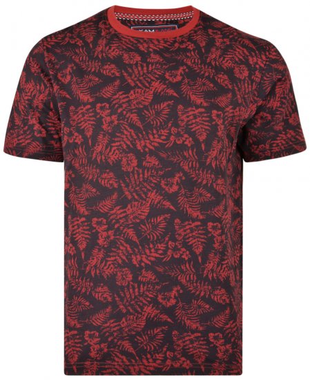 Kam Jeans 5305 T-shirt Burgundy - Pólók - Nagyméretű pólók - 2XL-14XL
