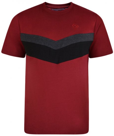 Kam Jeans 5306 T-shirt Burgundy - Pólók - Nagyméretű pólók - 2XL-14XL