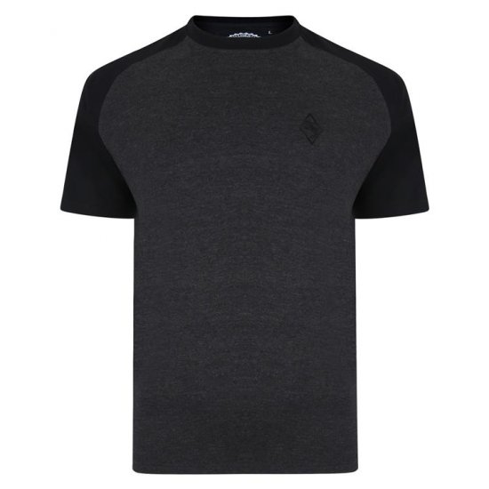 Kam Jeans 5314 Raglan T-Shirt Charcoal/Insignia Twin Pack - Pólók - Nagyméretű pólók - 2XL-14XL
