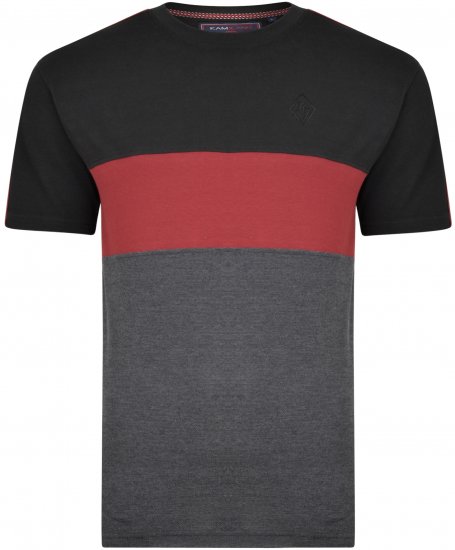 Kam Jeans 5322 T-shirts black - Pólók - Nagyméretű pólók - 2XL-14XL
