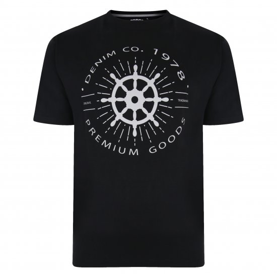 Kam Jeans 5348 T-shirt Vintage/Denim Twin Pack - Pólók - Nagyméretű pólók - 2XL-14XL