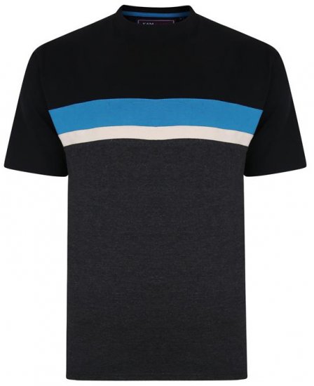 Kam Jeans 5356 Cut&Saw T-shirt Black - Pólók - Nagyméretű pólók - 2XL-14XL