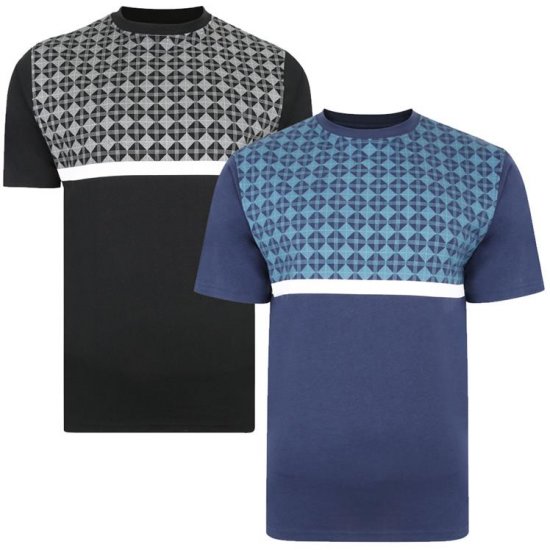 Kam Jeans 5366 Twin Pack Crew Neck T-Shirts - Pólók - Nagyméretű pólók - 2XL-14XL