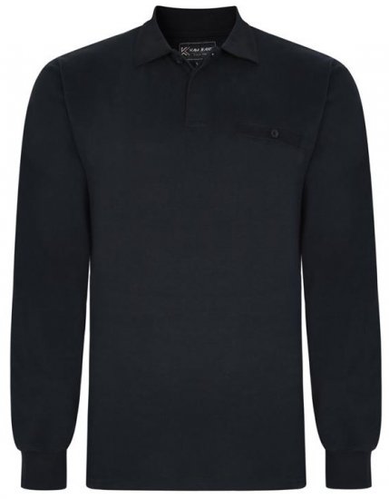 Kam Jeans 5457 LS Peach Finish Polo Black - Pólóingek - Galléros Pólók 2XL-8XL - Pólóingek 2XL-8XL