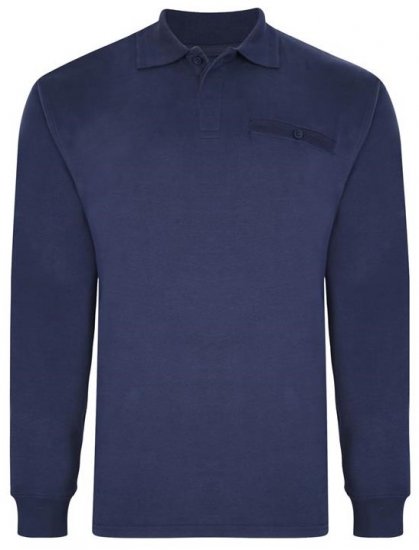 Kam Jeans 5457 LS Peach Finish Polo Navy - Pólóingek - Galléros Pólók 2XL-8XL - Pólóingek 2XL-8XL