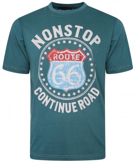 Kam Jeans 5708 Route 66 T-Shirt Pacific - Pólók - Nagyméretű pólók - 2XL-14XL