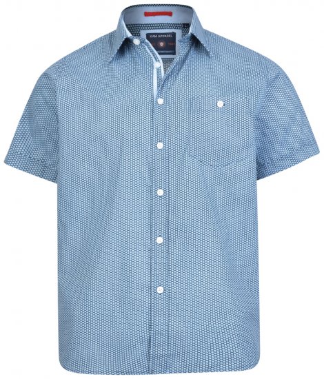 Kam Jeans 6167 Short Sleeve Shirt Teal - Ingek - Ingek 2XL-10XL