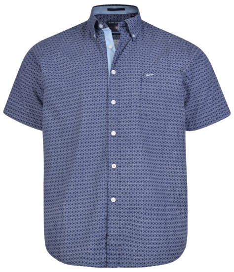 Kam Jeans 6170 Short Sleeve Shirt Navy - Ingek - Ingek 2XL-10XL