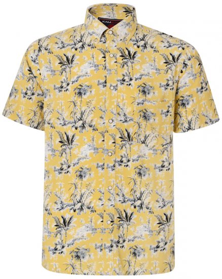 Kam Jeans 6191 Short Sleeve Shirt Sand - Ingek - Ingek 2XL-10XL