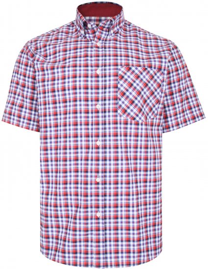 Kam Jeans 6214 Check Shirt Red - Ingek - Ingek 2XL-10XL