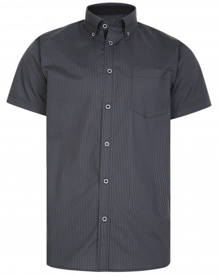 Kam Jeans 6226 Casual Short Sleeve Shirt Charcoal - Ingek - Ingek 2XL-10XL