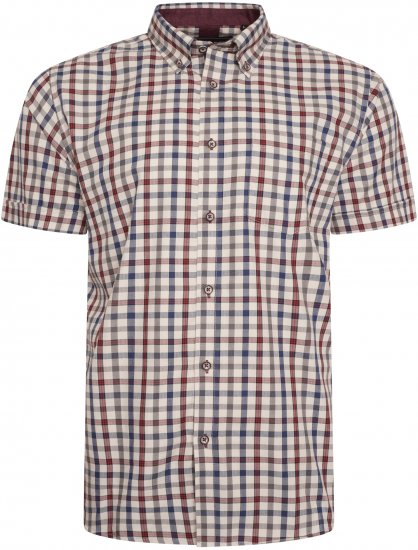 Kam Jeans 6282 Casual SS Check Shirt Multi-Colored - Ingek - Ingek 2XL-10XL