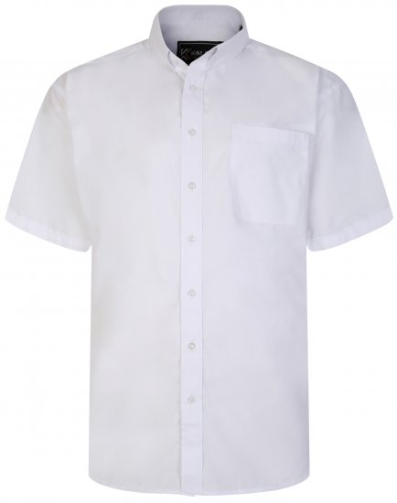 Kam Jeans 660 Classic Short Sleeve Office Shirt White - Ingek - Ingek 2XL-10XL