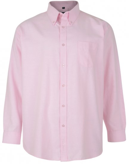 Kam Oxford shirt Long Sleeve Pink - Ingek - Ingek 2XL-10XL