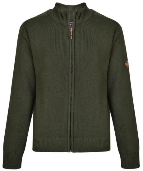 Kam Jeans 68 Casual Zip Thru Knitted Jumper Khaki - Pulóverek & kapucnis pulóverek - Pulóverek & Kapucnis pulóver 2XL-12XL
