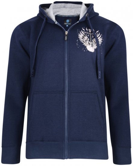 Kam Jeans 7003 Hoodie Navy - Pulóverek & kapucnis pulóverek - Pulóverek & Kapucnis pulóver 2XL-12XL