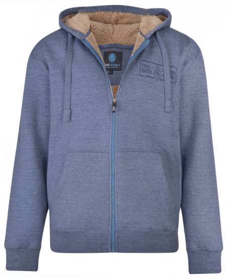 Kam Jeans 7006 Sherpa Lined Hoodie Denim - Pulóverek & kapucnis pulóverek - Pulóverek & Kapucnis pulóver 2XL-12XL