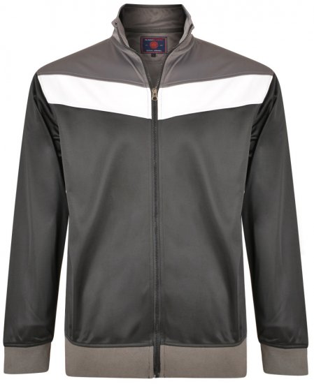 Kam Jeans 7014 Track Jacket Black - Pulóverek & kapucnis pulóverek - Pulóverek & Kapucnis pulóver 2XL-12XL