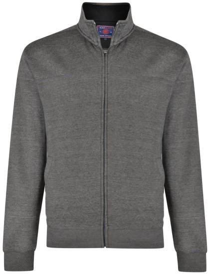 Kam Jeans 7018 Full zip Sweatshirt Charcoal - Pulóverek & kapucnis pulóverek - Pulóverek & Kapucnis pulóver 2XL-12XL