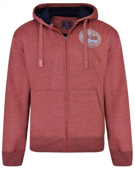 Kam Jeans 7025 Sherpa lined Hoodie Cordovan - Pulóverek & kapucnis pulóverek - Pulóverek & Kapucnis pulóver 2XL-12XL