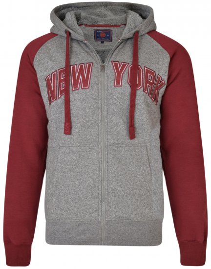 Kam Jeans 7026 New York Hoodie Cordovan - Pulóverek & kapucnis pulóverek - Pulóverek & Kapucnis pulóver 2XL-12XL
