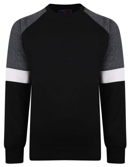 Kam Jeans 7031 Crew Neck Sweater Black - Pulóverek & kapucnis pulóverek - Pulóverek & Kapucnis pulóver 2XL-12XL