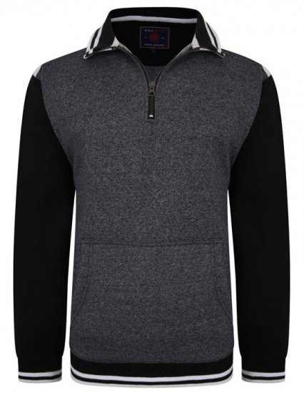 Kam Jeans 7032 Casual Sweater Black - Pulóverek & kapucnis pulóverek - Pulóverek & Kapucnis pulóver 2XL-12XL