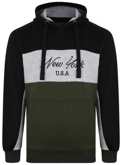 Kam Jeans 7033 NY Over The Head Hoodie Khaki - Pulóverek & kapucnis pulóverek - Pulóverek & Kapucnis pulóver 2XL-12XL