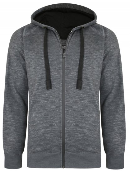 Kam Jeans 7041 Jersey Marl Hoody with Zip Pockets Charcoal - Pulóverek & kapucnis pulóverek - Pulóverek & Kapucnis pulóver 2XL-12XL