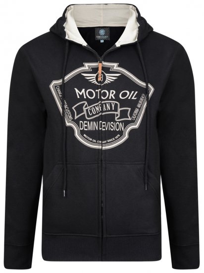 Kam Jeans 705 Motor Oil Hoodie Black - Pulóverek & kapucnis pulóverek - Pulóverek & Kapucnis pulóver 2XL-12XL