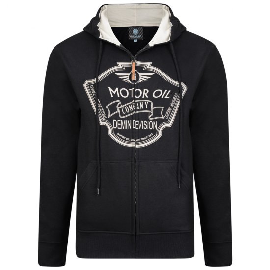 Kam Jeans 705 Motor Oil Hoodie Black - Pulóverek & kapucnis pulóverek - Pulóverek & Kapucnis pulóver 2XL-12XL