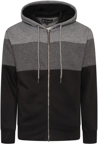 Kam Jeans 7071 Marl Stripe Hoody Black - Pulóverek & kapucnis pulóverek - Pulóverek & Kapucnis pulóver 2XL-12XL