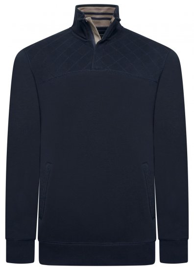 Kam Jeans 7092 Félcipzáras pulóver Tengerészkék - Pulóverek & kapucnis pulóverek - Pulóverek & Kapucnis pulóver 2XL-12XL
